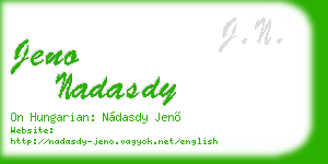 jeno nadasdy business card
